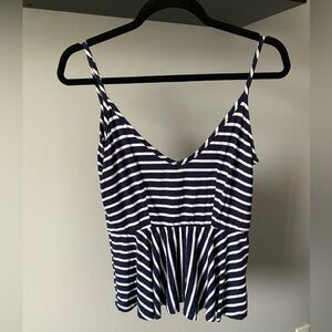 Studio Blue and White Stripped Tank Top